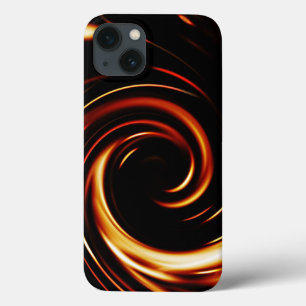 Golden Liquid Spiral iPhone 13 Case