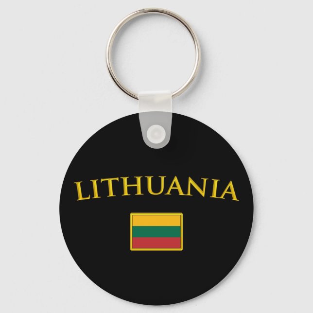 Golden Lithuania Key Ring (Front)