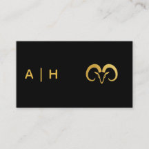  Golden look -  Aries   Zodiac  -monogram  black