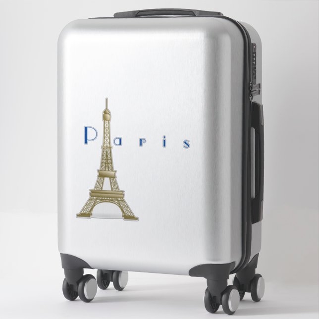 Golden look  Eiffel Tower - Paris (Suitcase)