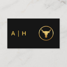  Golden look -   Taurus   Zodiac  -monogram  black