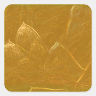 GOLDEN LOTUS2 SQUARE STICKER