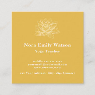 Golden Lotus Flower Business Card