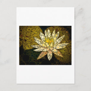 Golden Lotus Mosaic Postcard