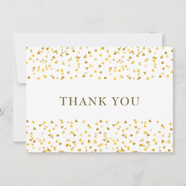 Golden Love Hearts Thank You (Front)