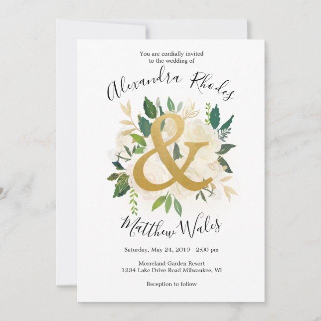 Golden Love Invitation (Front)