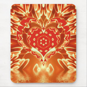 Golden Love Petals Mousepad