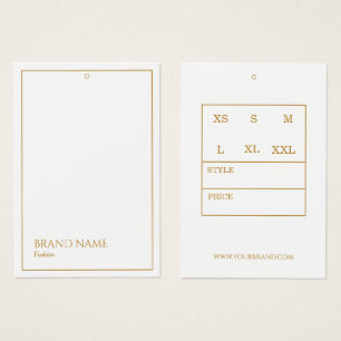 Golden Lux White Modern Hang Tags