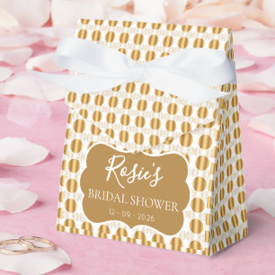 Golden Luxury Bridal Name Shower Favour Boxes
