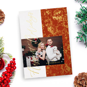 Golden Luxury Photo Whimsical Happiest Holidays