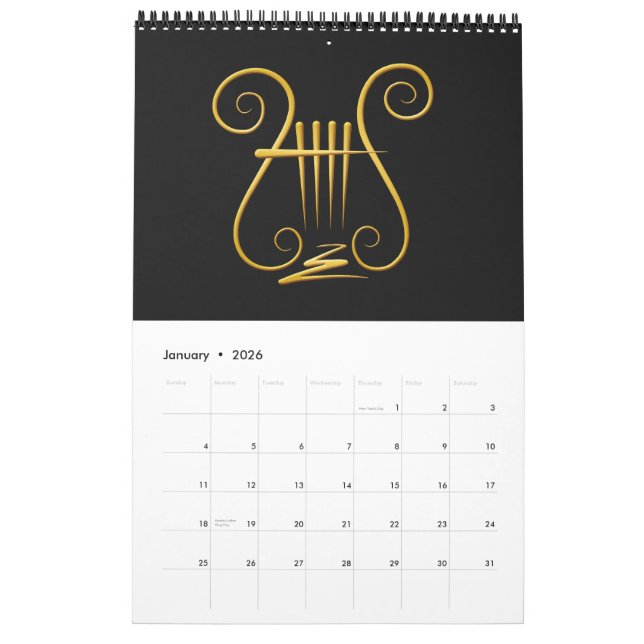 Golden Lyre Calendar (Jan 2026)