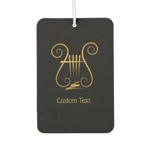 Golden Lyre Car Air Freshener