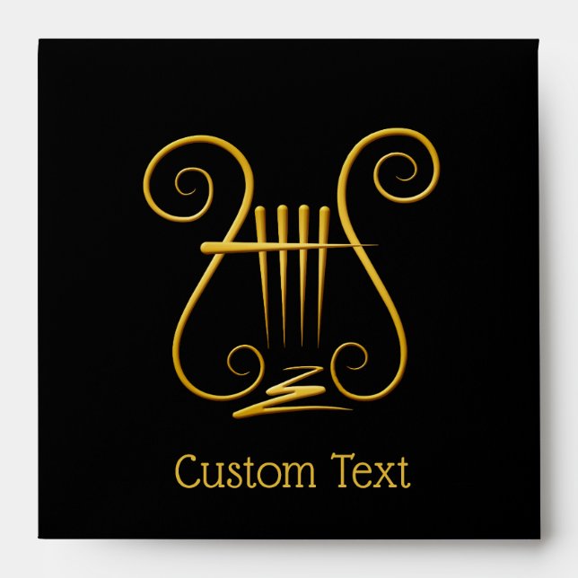 Golden Lyre Envelope (Front)