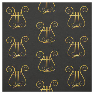 Golden Lyre Fabric
