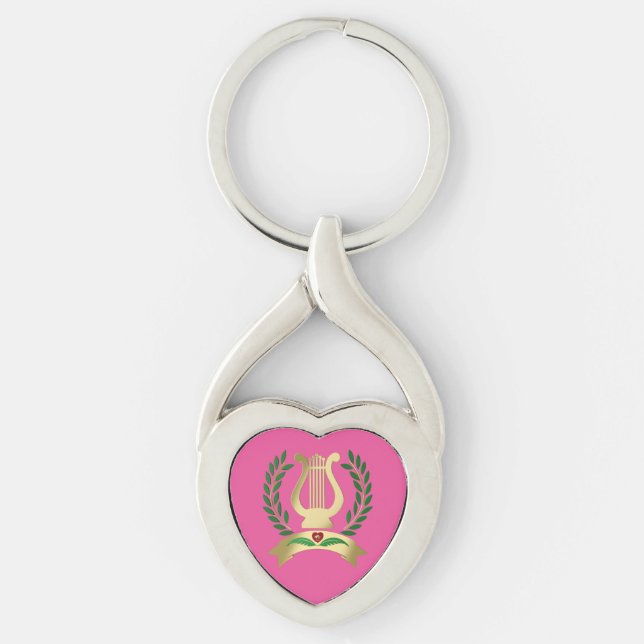 Golden lyre key ring (Front)
