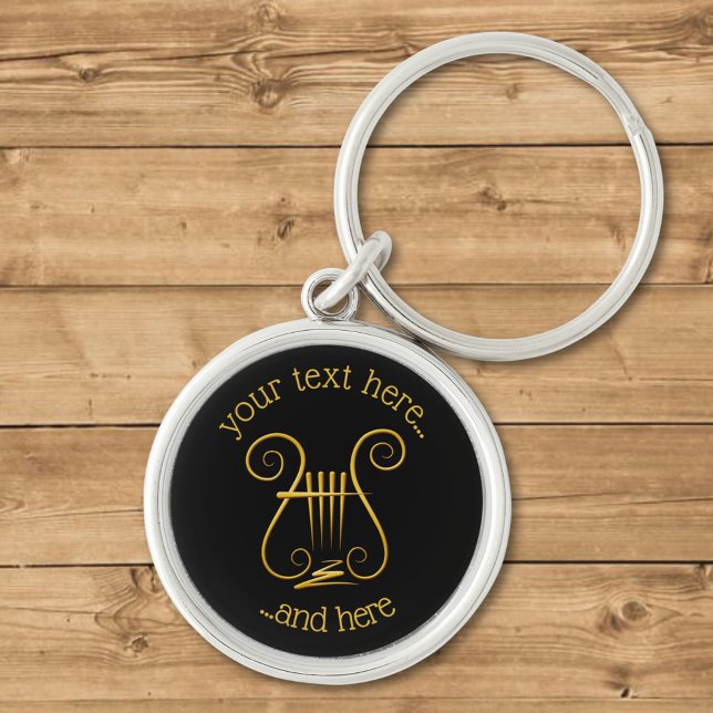 Golden Lyre Key Ring (Creator Uploaded)