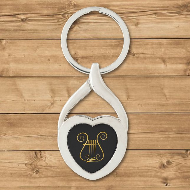 Golden Lyre Key Ring (Creator Uploaded)