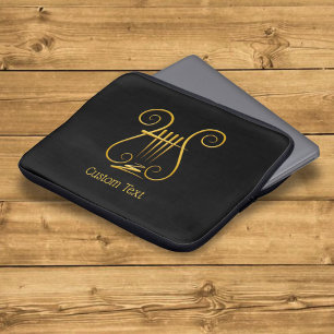 Golden Lyre Laptop Sleeve