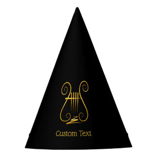 Golden Lyre Party Hat