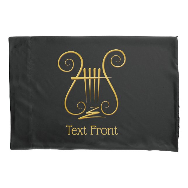 Golden Lyre Pillowcase (Front)