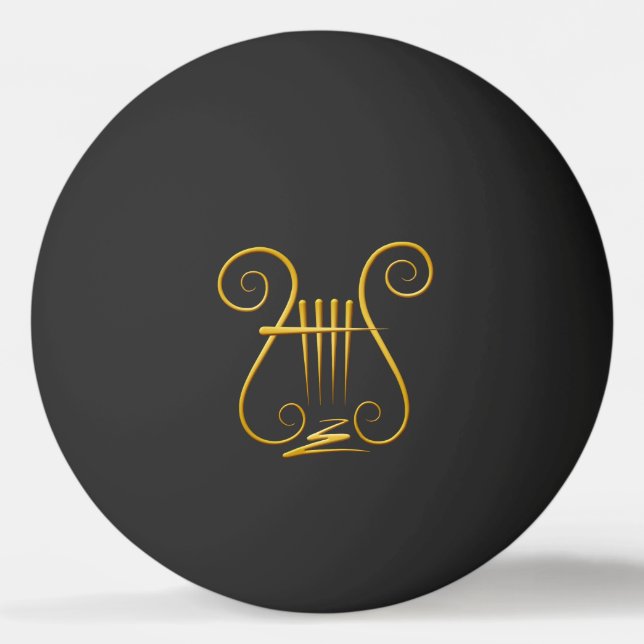Golden Lyre Ping Pong Ball (Front)