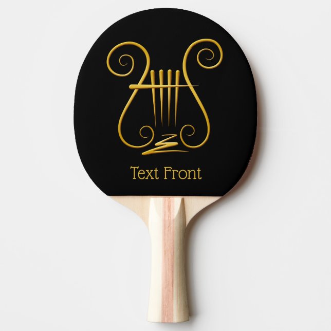 Golden Lyre Ping Pong Paddle (Front)