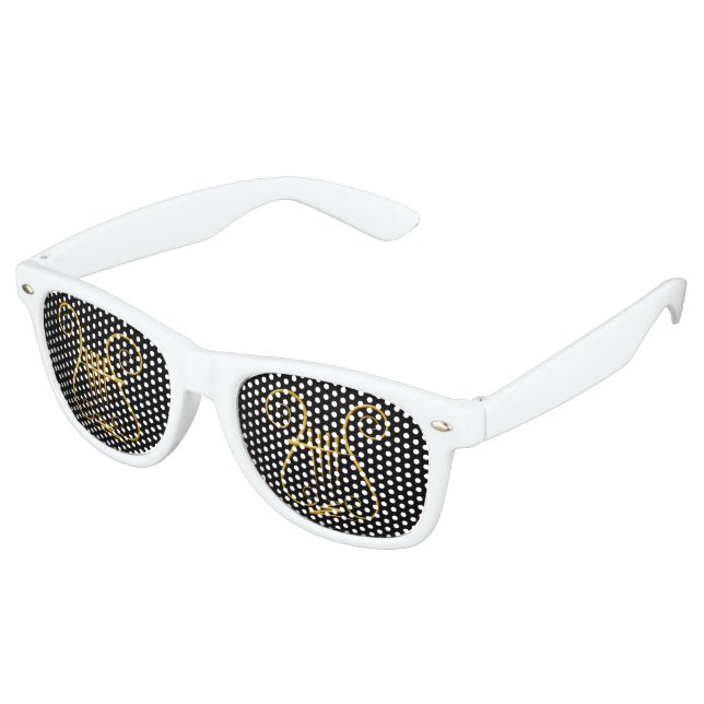 Golden Lyre Retro Sunglasses (Angled)