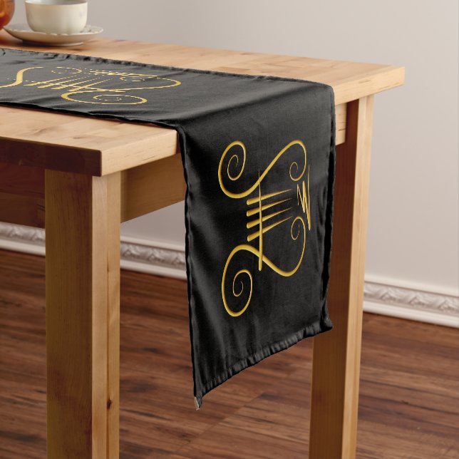 Golden Lyre Short Table Runner (In Situ)