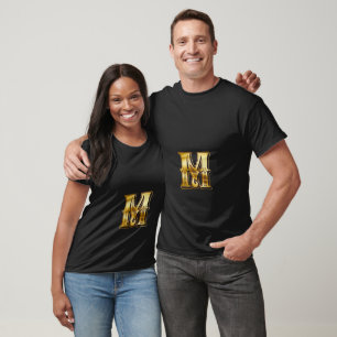 Golden M Letter T-Shirt
