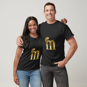 Golden M Letter T-Shirt
