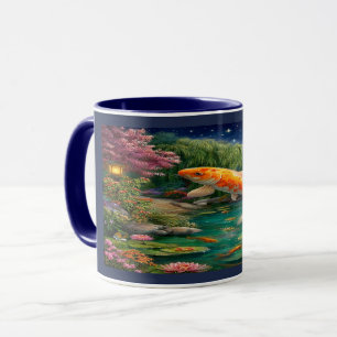 Golden Magic Clock in Starry Fantasy Garden Mug