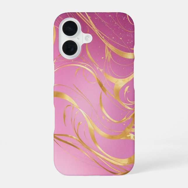 Golden Magic Ribbons Phone Case (Back)