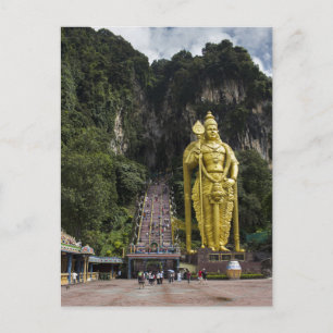Golden Majesty at the Batu Caves Entrance Postcard