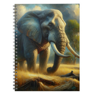 Golden Majesty Elephant Notebook