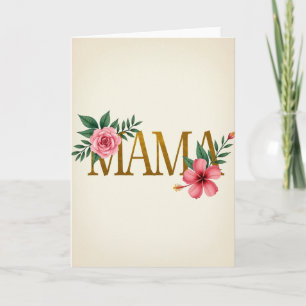Golden Mama Lovely Floral Card