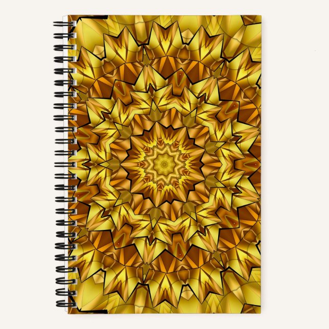 Golden Mandala Antique Abstract Design-63495 Notebook (Front)