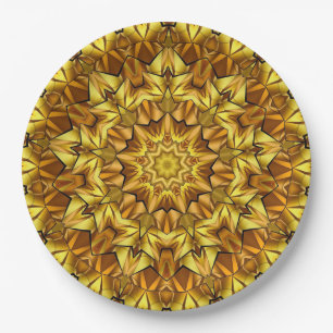 Golden Mandala Antique Abstract Design-63495 Paper Plate