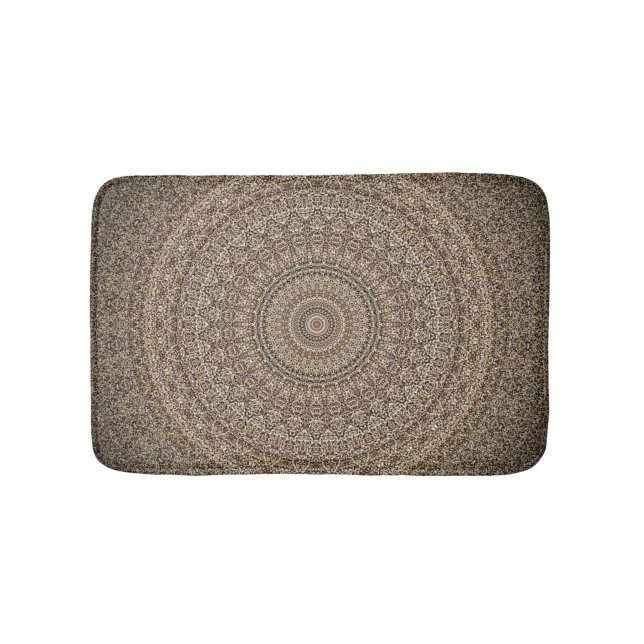 Golden Mandala Bath Mat (Front)