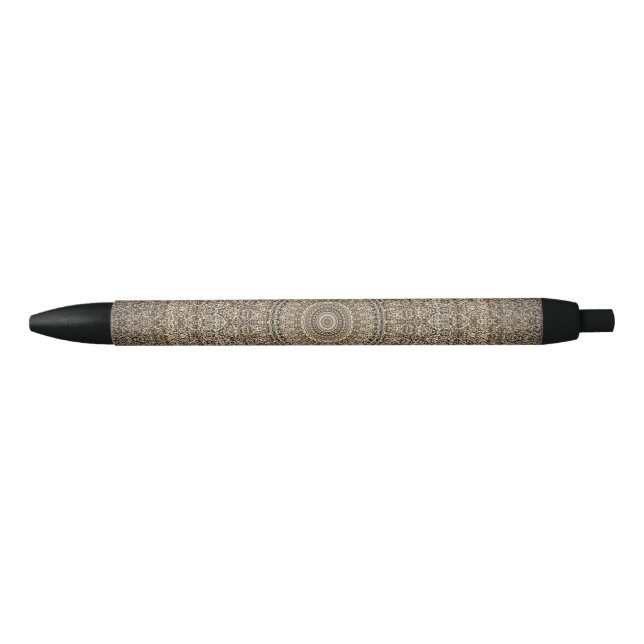 Golden Mandala Black Ink Pen (Front)