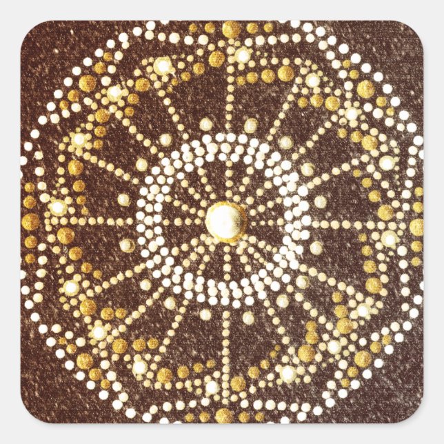 Golden Mandala, Gold Chakra sticker (Front)