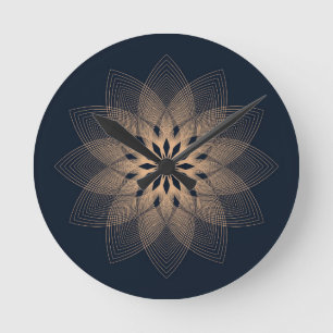 Golden Mandala Large Clock