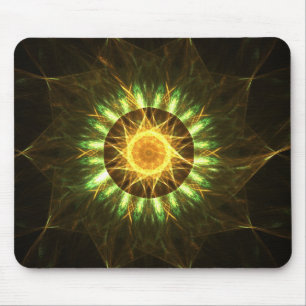 Golden mandala mouse pad