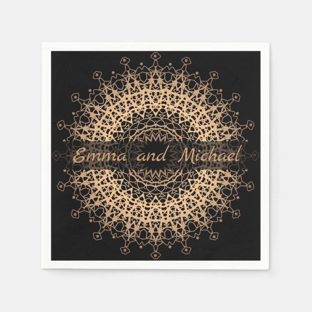 Golden mandala napkin (Front)
