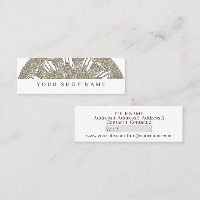 Golden Mandala - Price Tag - Business Card (Front/Back)