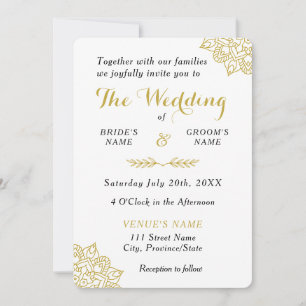 Golden Mandala Wedding Invitation