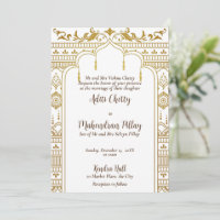 Golden mandap indian pattern design