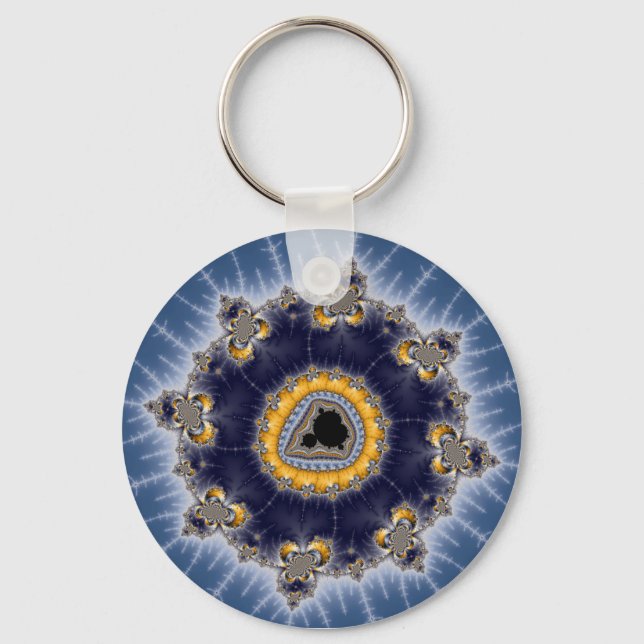 Golden Mandelbrot - Fractal Key Ring (Front)