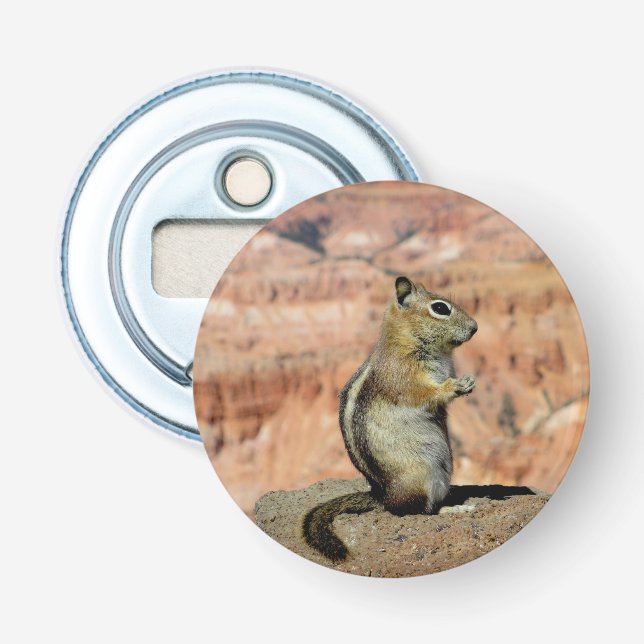 Golden Mantled Ground Squirrel Bottle Opener (Front)