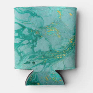 Golden Marble: Artistic Texture Can Cooler