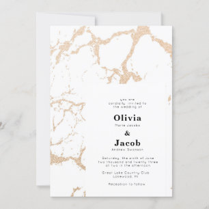 Golden Marble Elegance Invitation